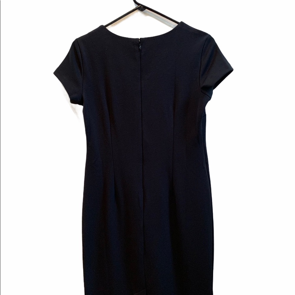 Ann Taylor Cap Sleeve Shift Black Dress - Picture 3 of 11
